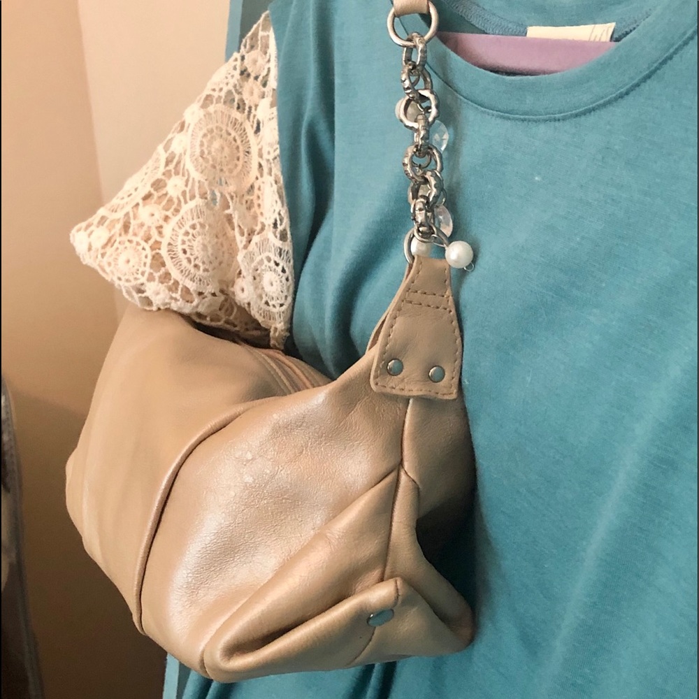 NWOT Kate Landry Shoulder Bag Gold Beaded Handle